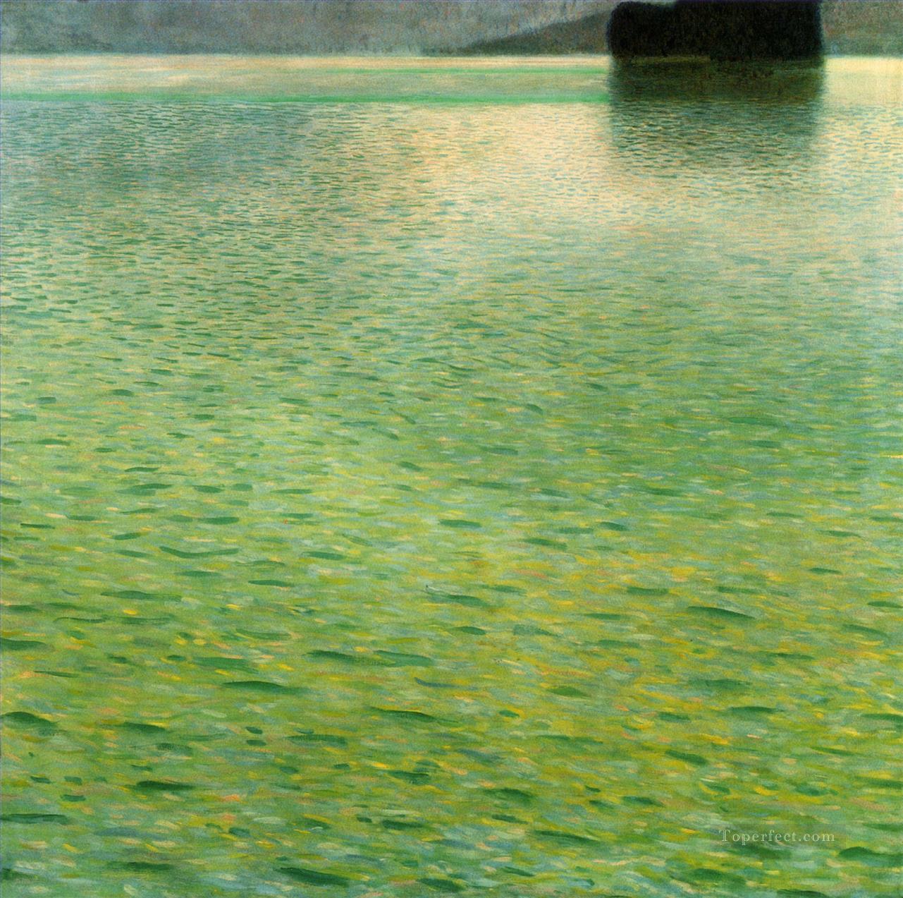 アッター湖の島 グスタフ・クリムト油絵